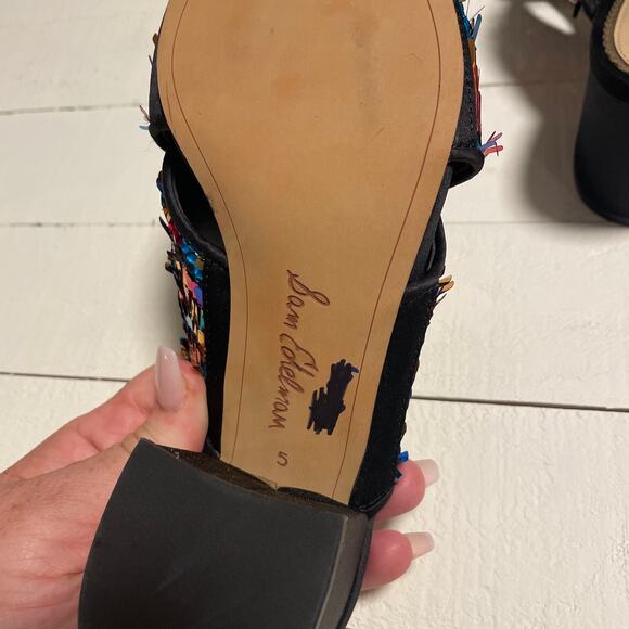 Sam Edelman Stanley Sandals in Piñata Sequin Women’s Size 5 - Picture 7 of 11